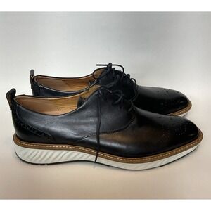 ECCO Black ST.1 Hybrid‎ Wingtip Derby Shoes Men's Size EU46 12-12.5 US Business
